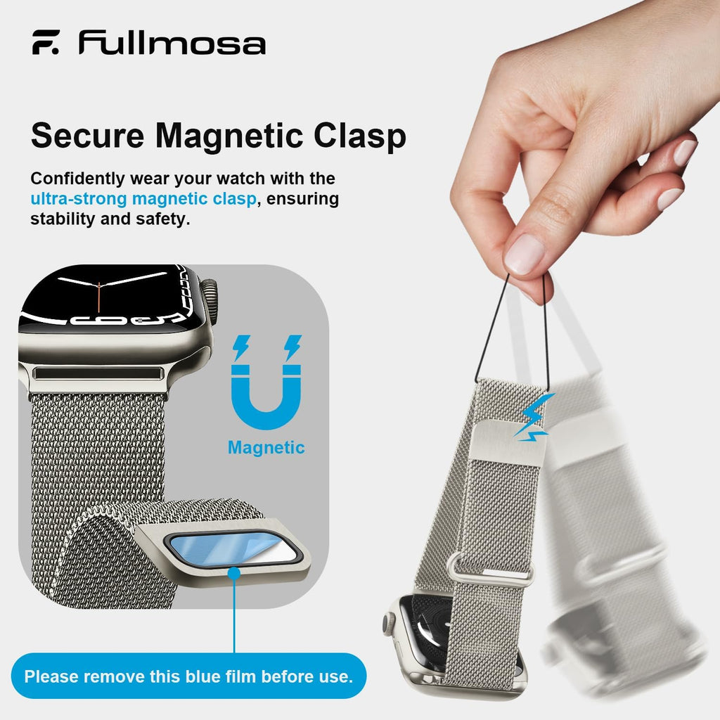 Apple Watch Band | Milanese Loop Strap | Silver Fullmosa