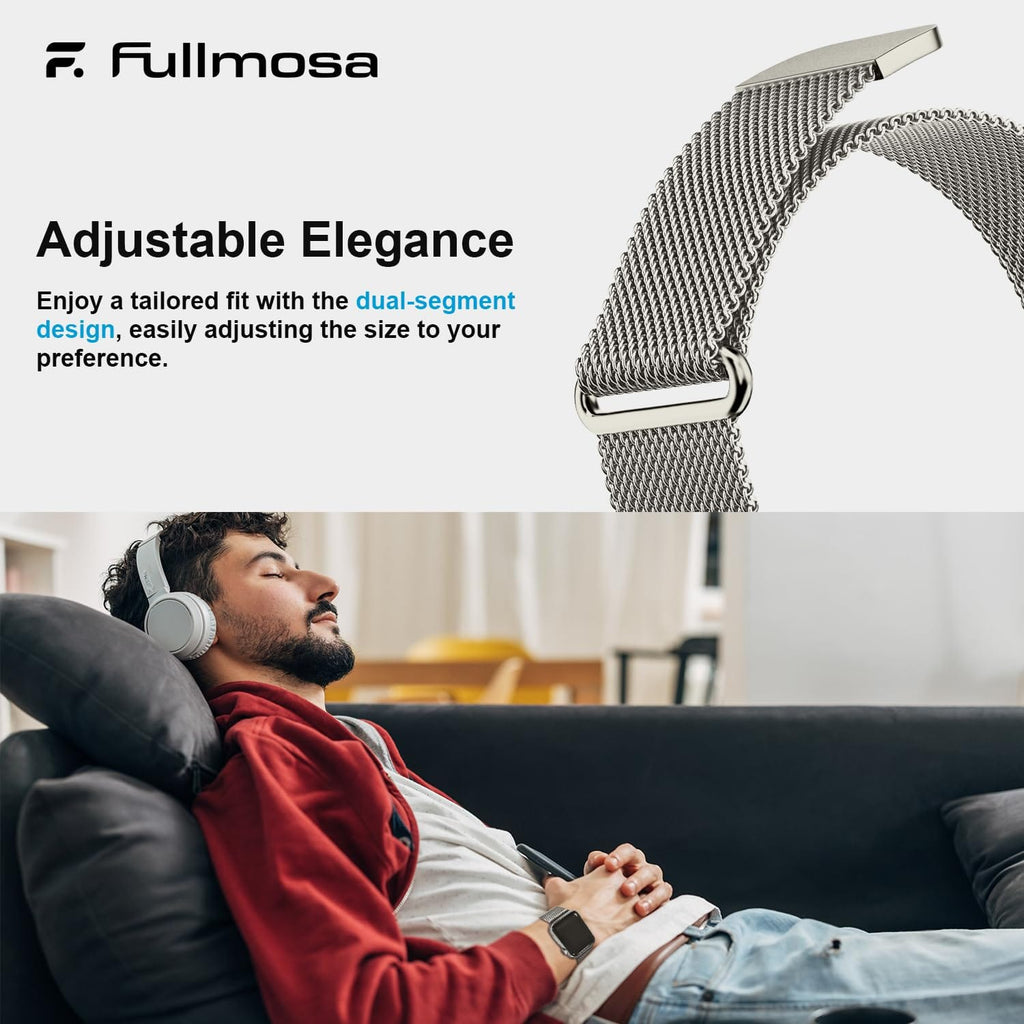 Apple Watch Band | Milanese Loop Strap | Silver Fullmosa