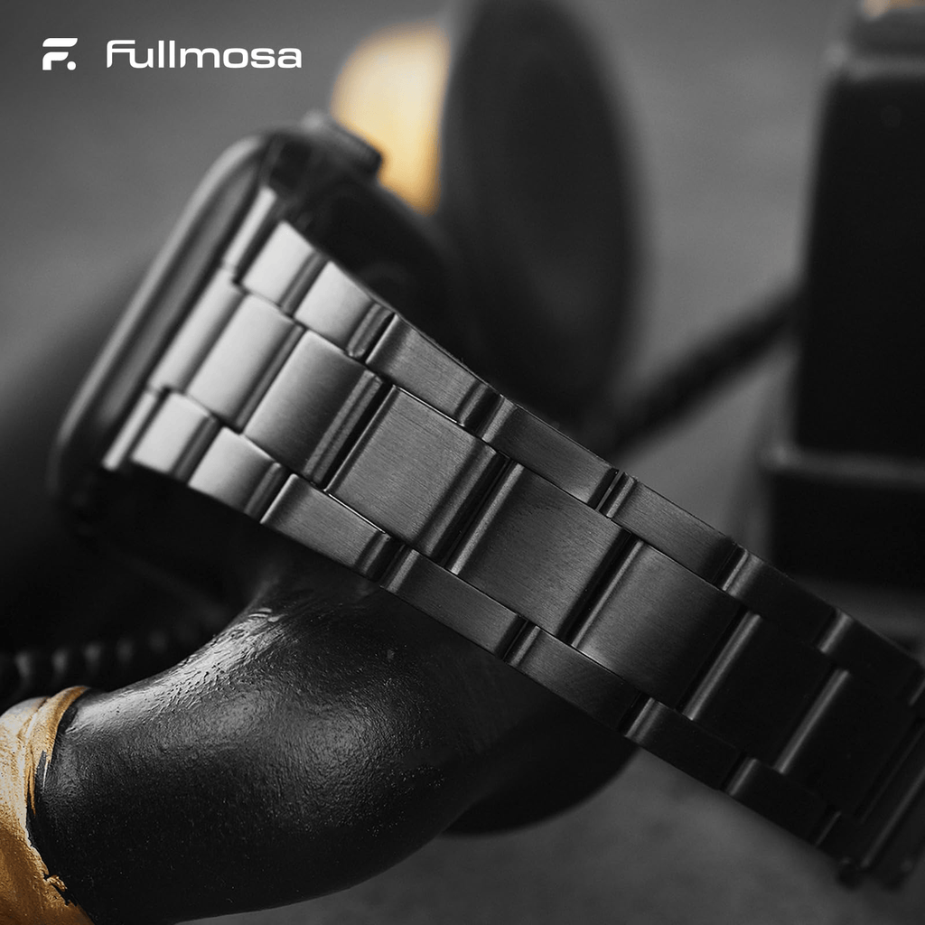 Apple Watch Band | No Tools Needed Stainless Steel Band | Black Fullmosa watch band