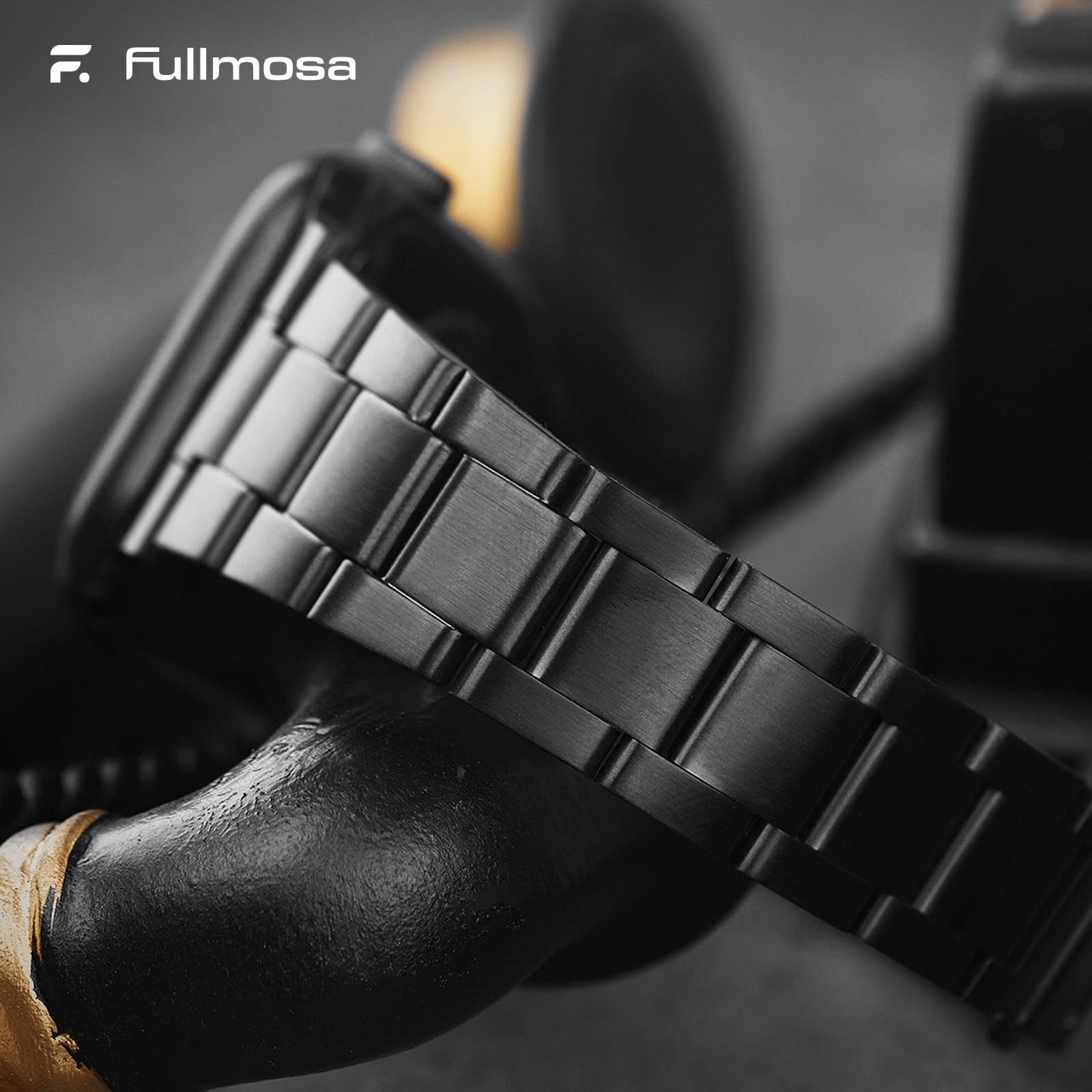 Apple Watch Band | No Tools Needed Stainless Steel Band | Black Fullmosa watch band