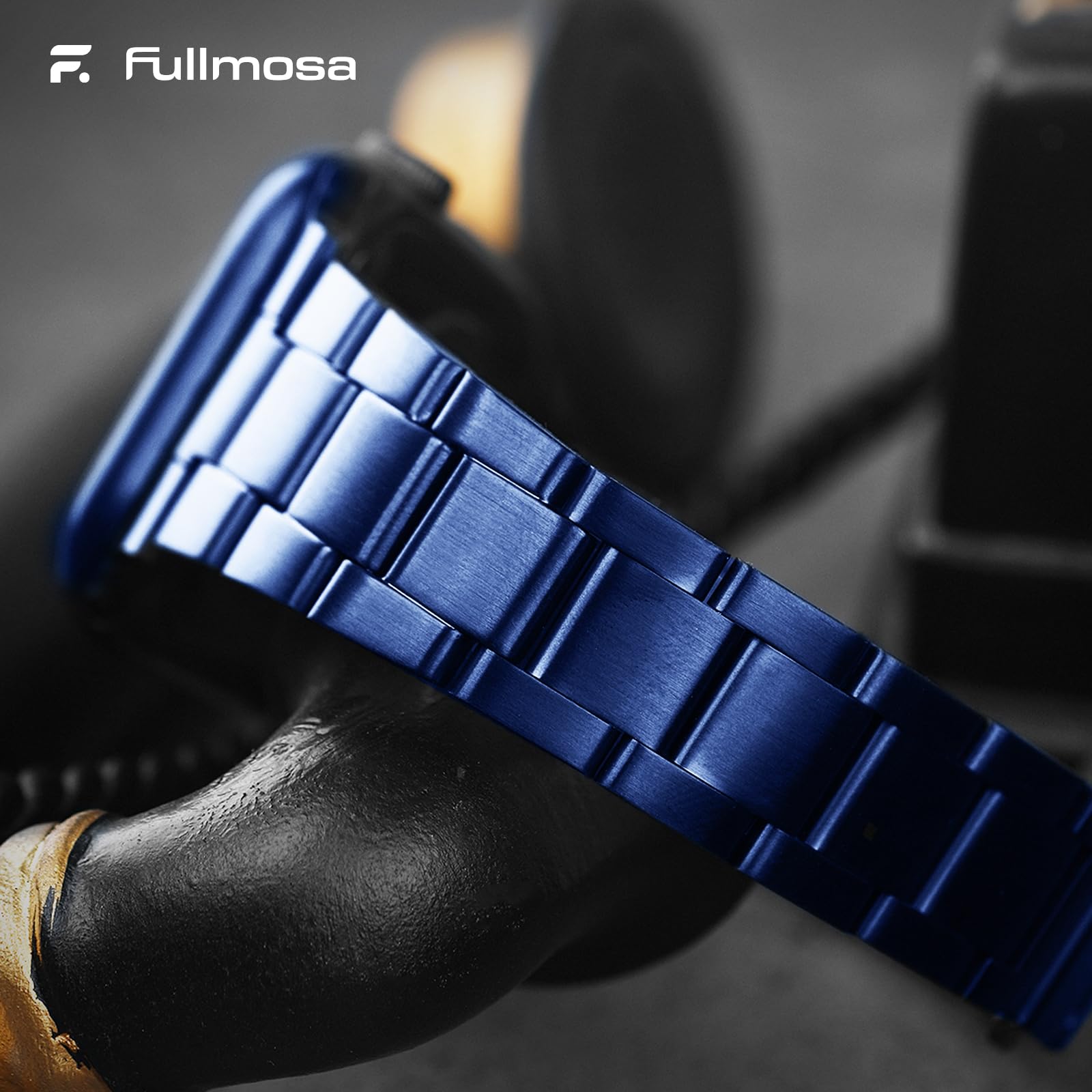 Apple Watch Band | No Tools Needed Stainless Steel Band | Blue Fullmosa watch band