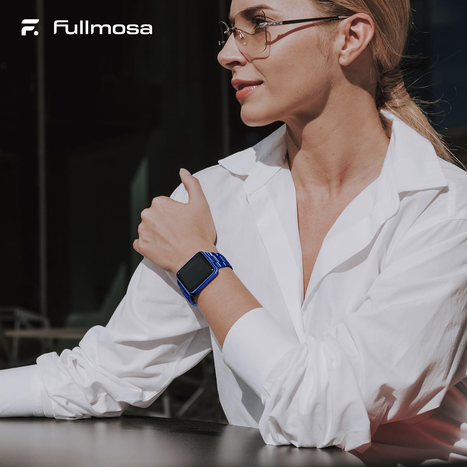 Apple Watch Band | No Tools Needed Stainless Steel Band | Blue Fullmosa watch band