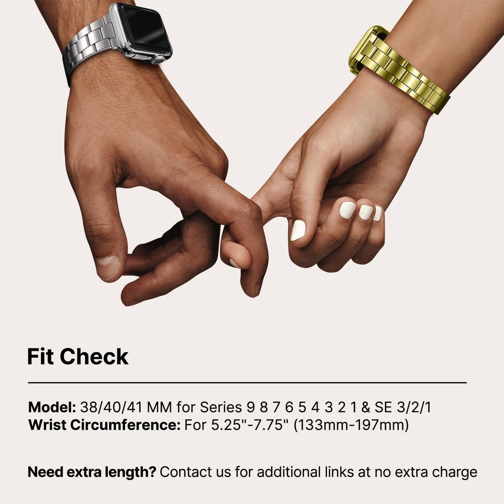 Apple Watch Band | No Tools Needed Stainless Steel Band | Golden Fullmosa watch band