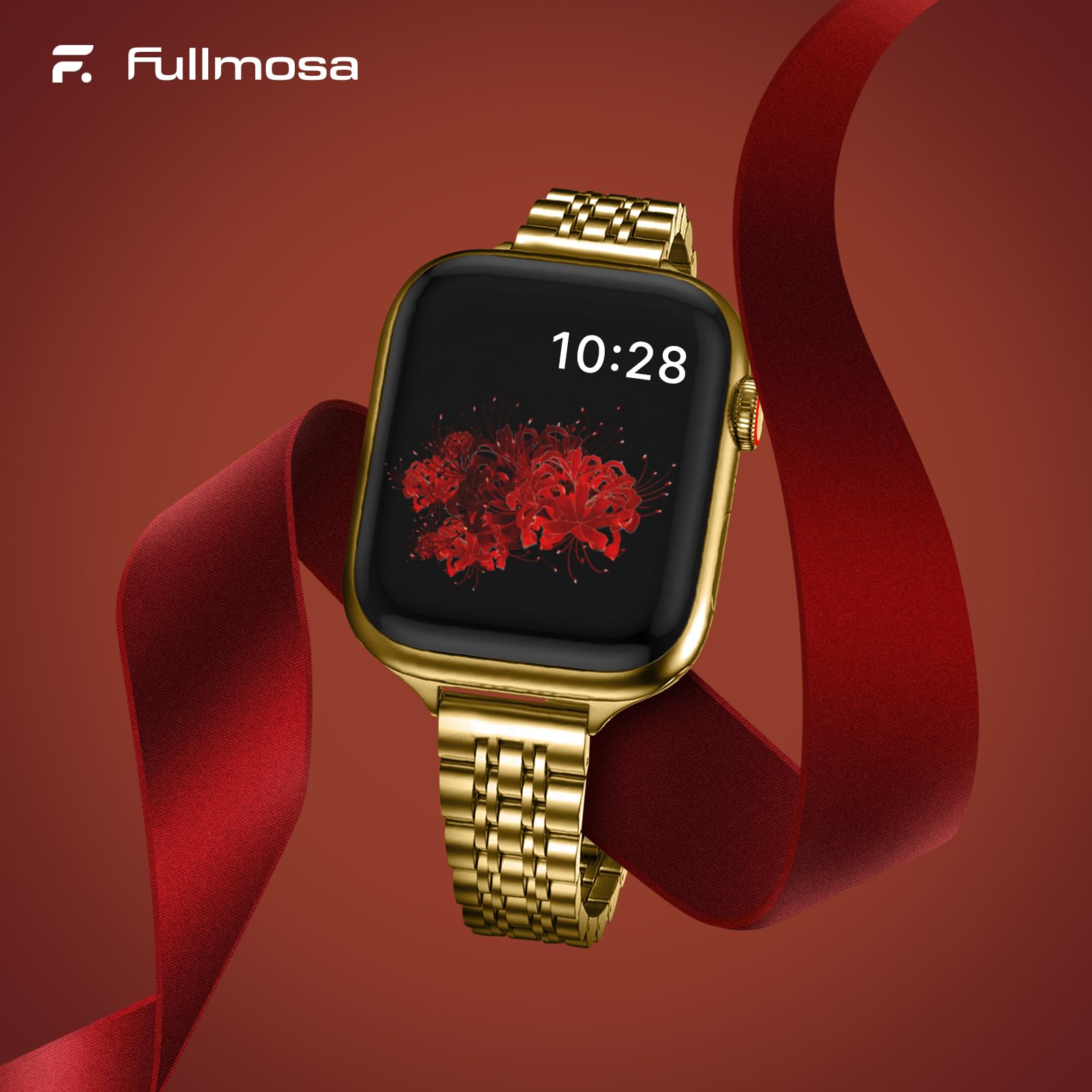 Apple Watch Band | Slim 7-Link Stainless Steel Band | Gold Fullmosa watch band