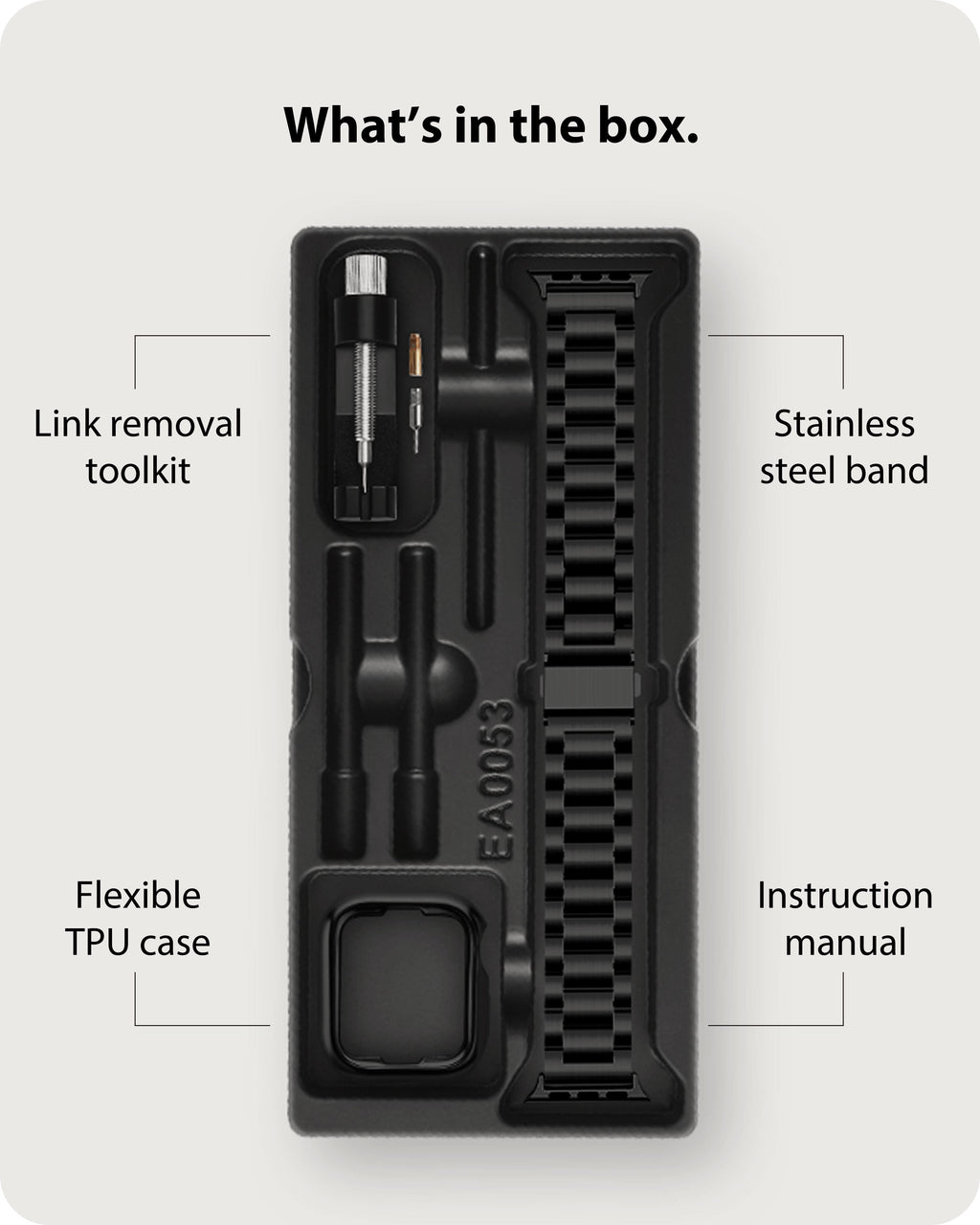Apple Watch Band | SUS Stainless Steel Metal | Black Fullmosa