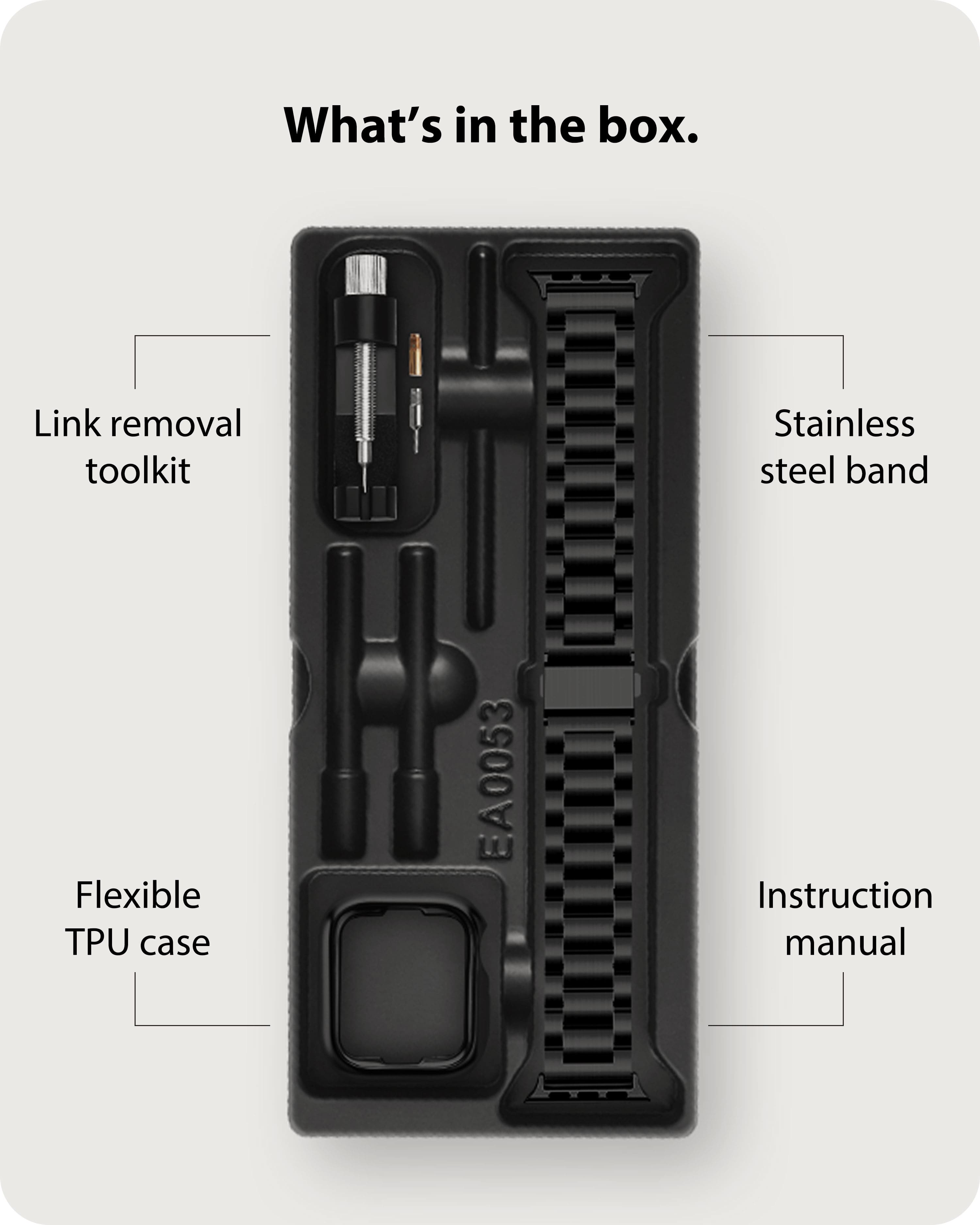 Apple Watch Band | SUS Stainless Steel Metal | Black Fullmosa