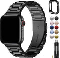 Apple Watch Band | SUS Stainless Steel Metal | Black Fullmosa 38mm 40mm 41mm(s9/8/7/6/5/4/3/2/1/se3/2/1) / Black