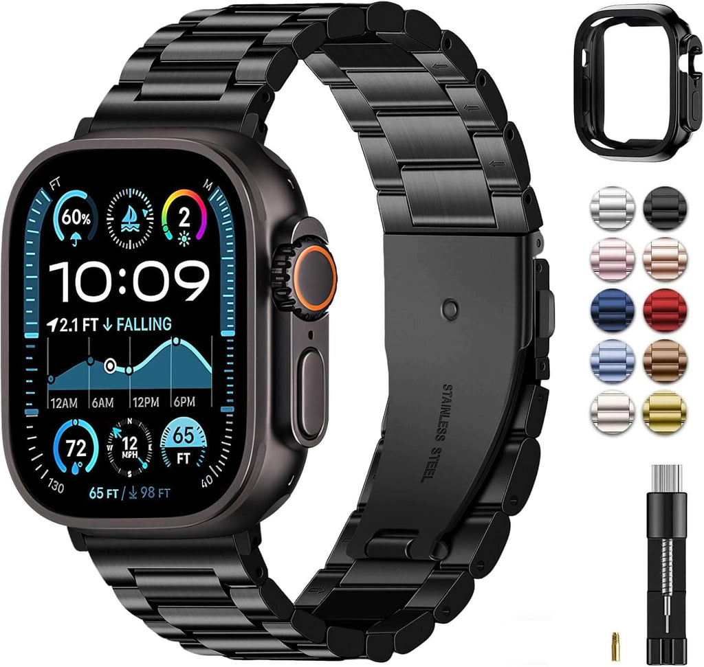 Apple Watch Band | SUS Stainless Steel Metal | Black Fullmosa 49mm(ultra3/2/1) / Black