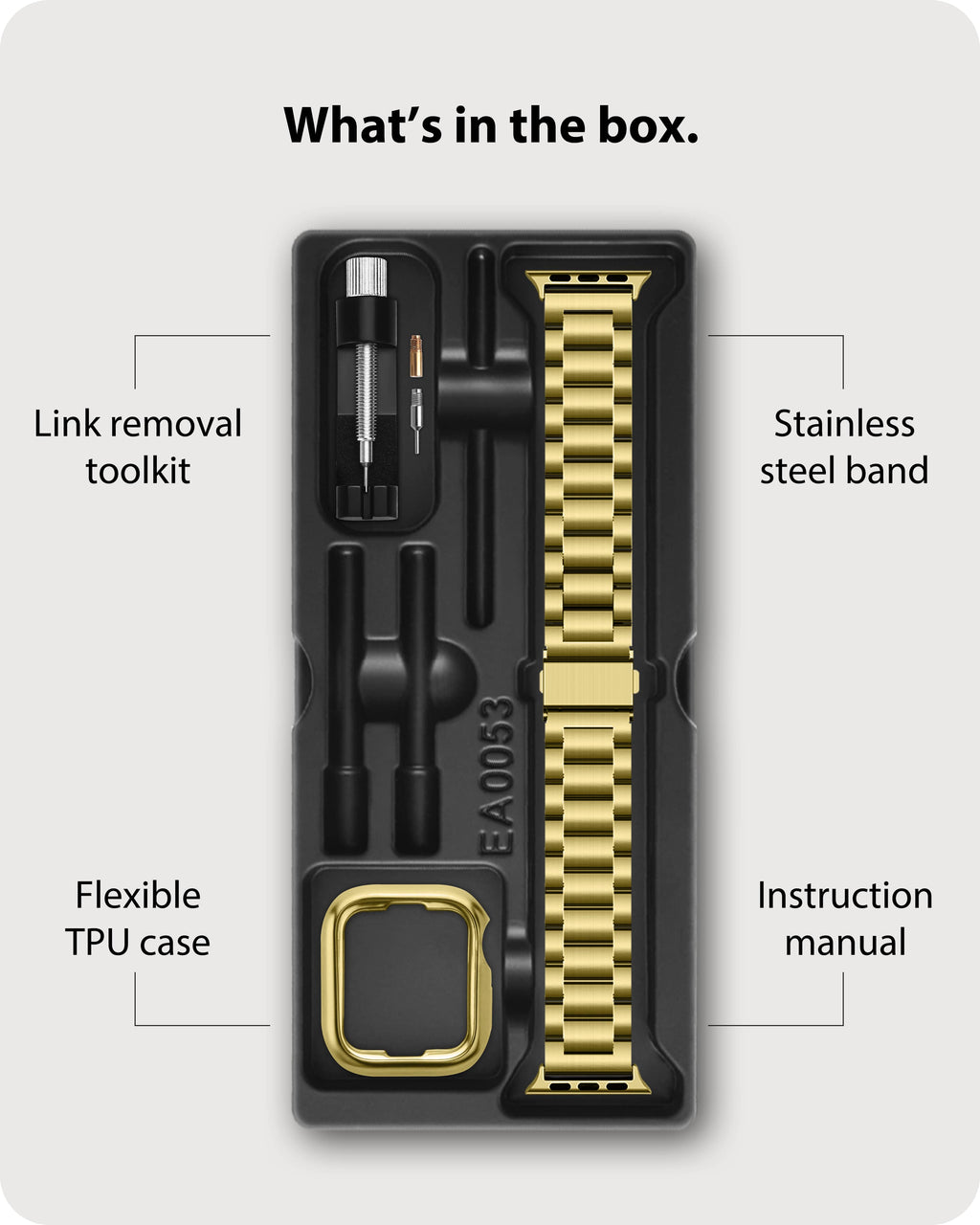 Apple Watch Band | SUS Stainless Steel Metal | Golden Fullmosa