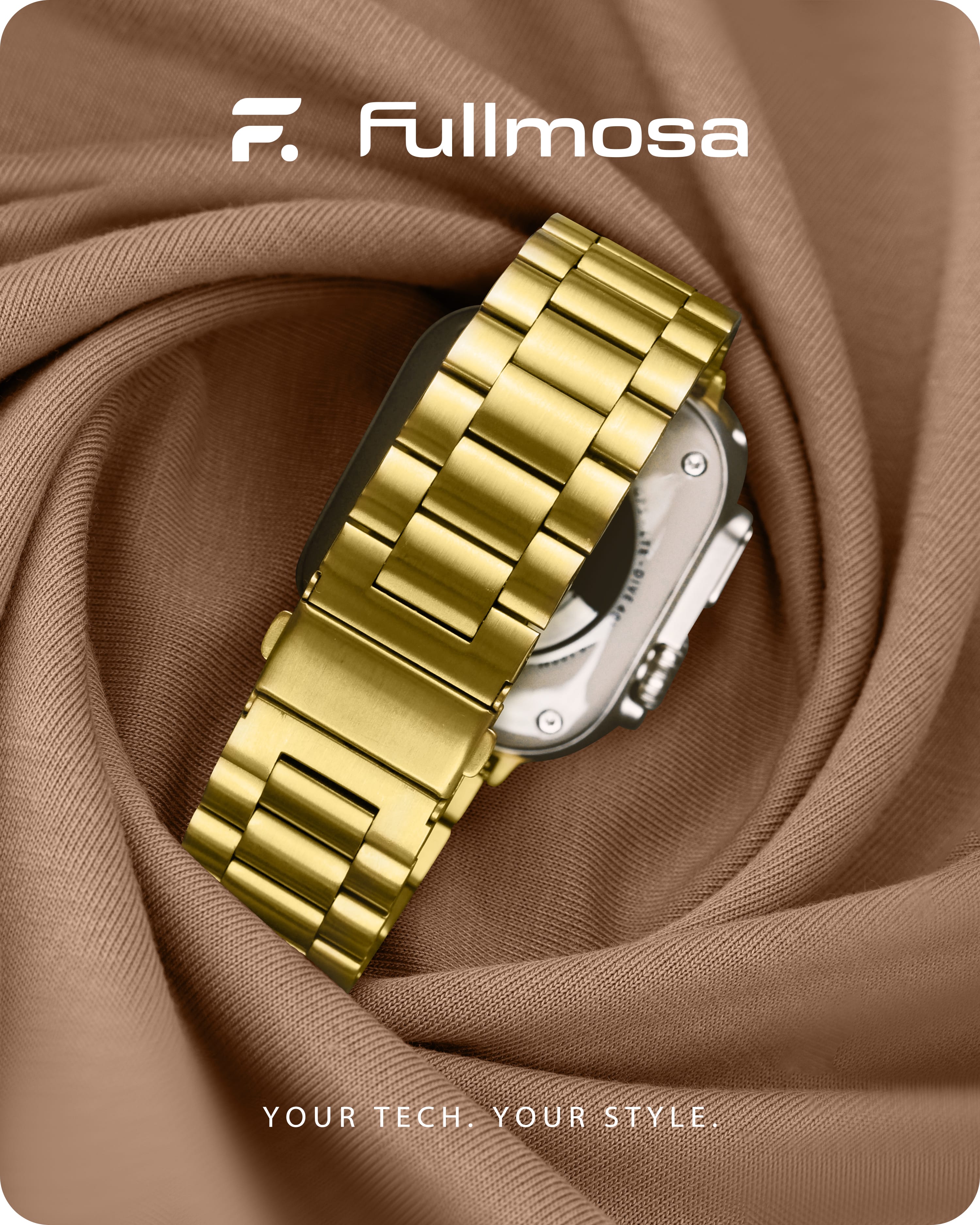 Apple Watch Band | SUS Stainless Steel Metal | Golden Fullmosa
