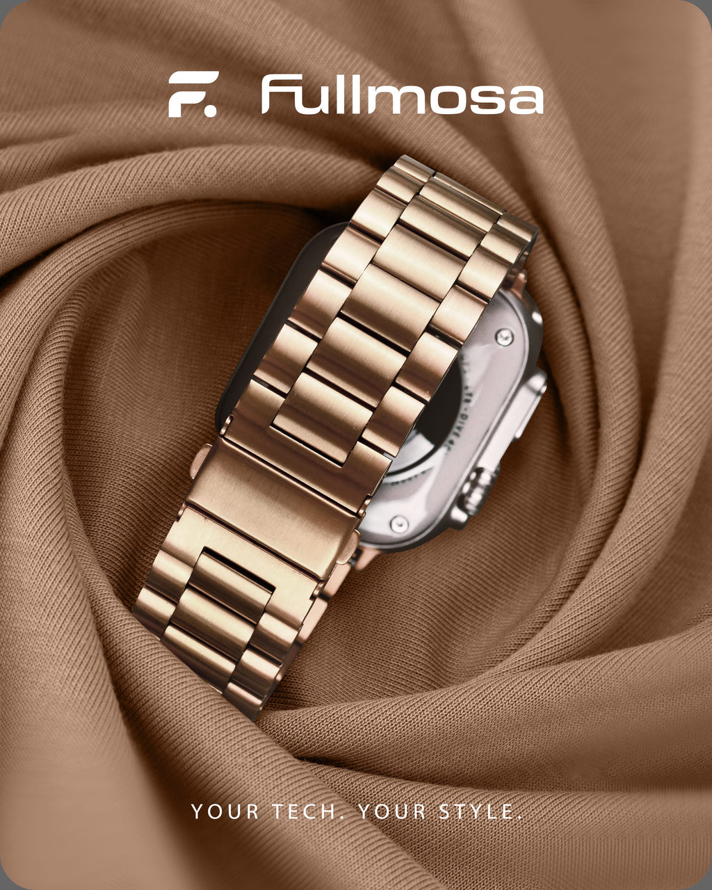 Apple Watch Band | SUS Stainless Steel Metal | Rose Gold Fullmosa