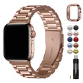 Apple Watch Band | SUS Stainless Steel Metal | Rose Gold Fullmosa 38mm 40mm 41mm(s9/8/7/6/5/4/3/2/1/se3/2/1) / Rose Gold