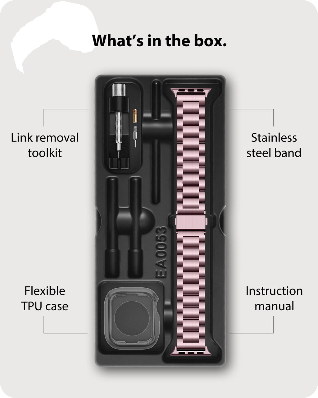 Apple Watch Band | SUS Stainless Steel Metal | Rose Pink Fullmosa