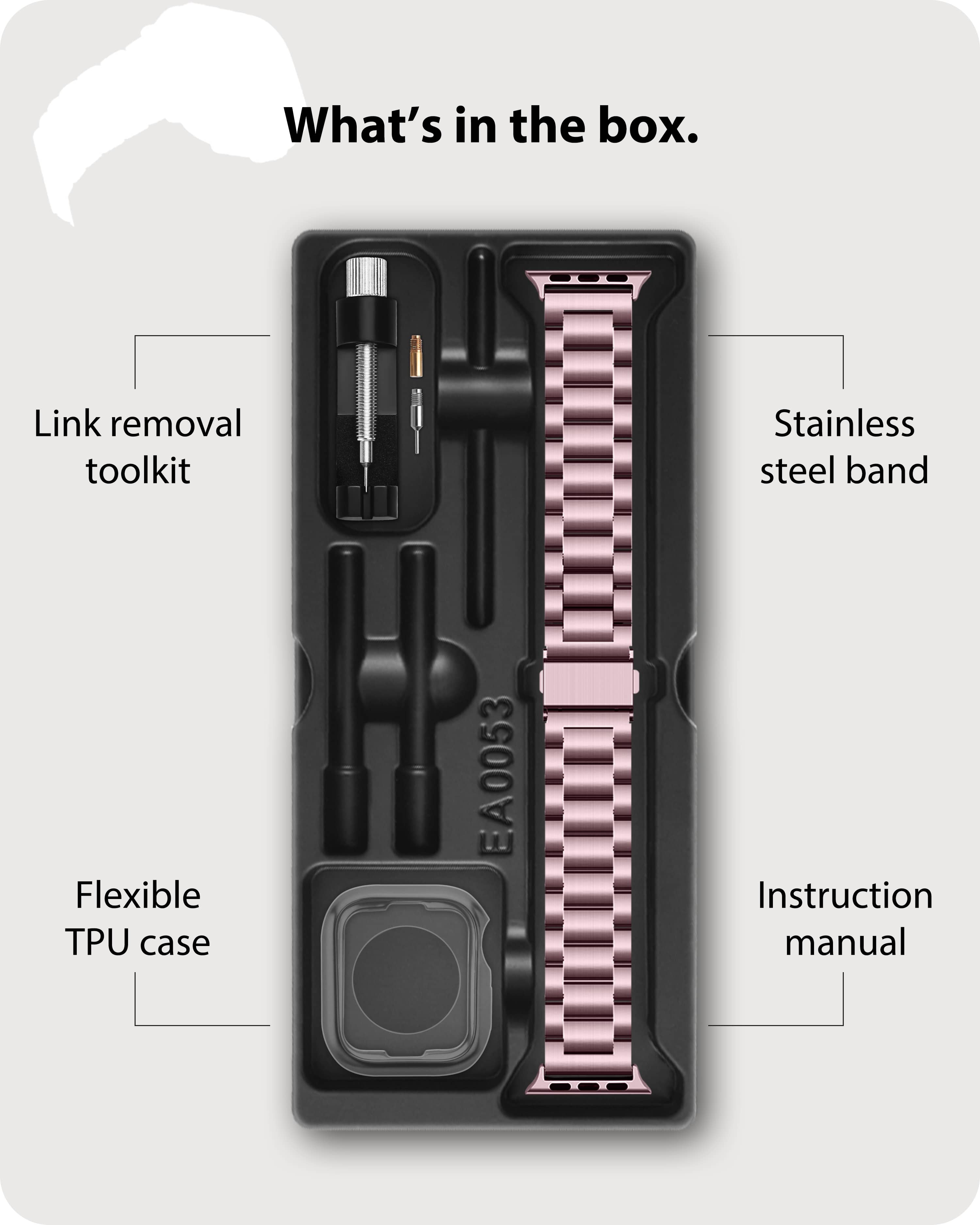 Apple Watch Band | SUS Stainless Steel Metal | Rose Pink Fullmosa