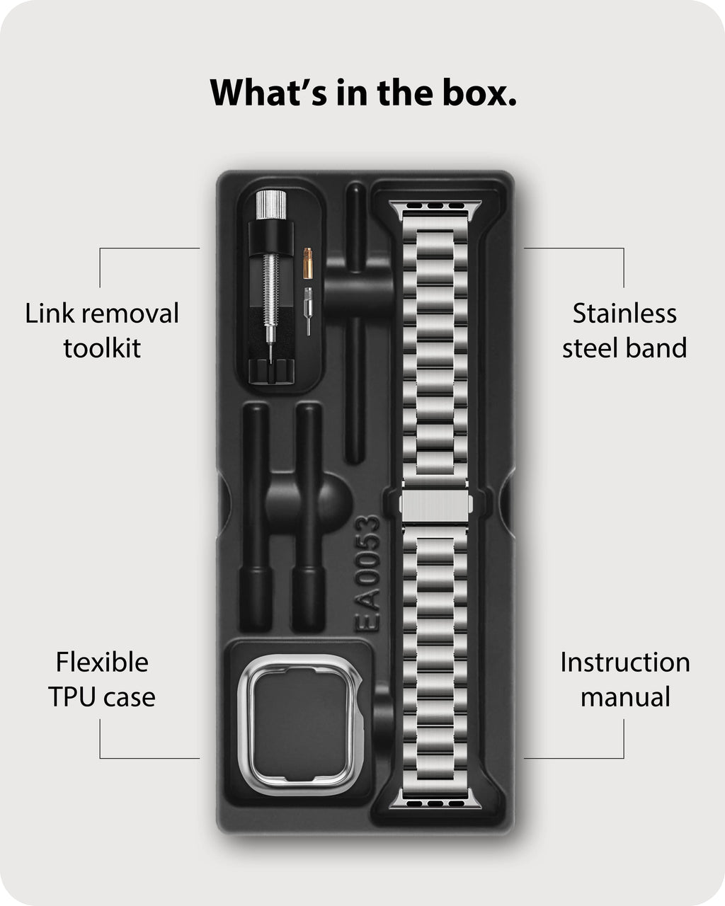 Apple Watch Band | SUS Stainless Steel Metal | Silver Fullmosa