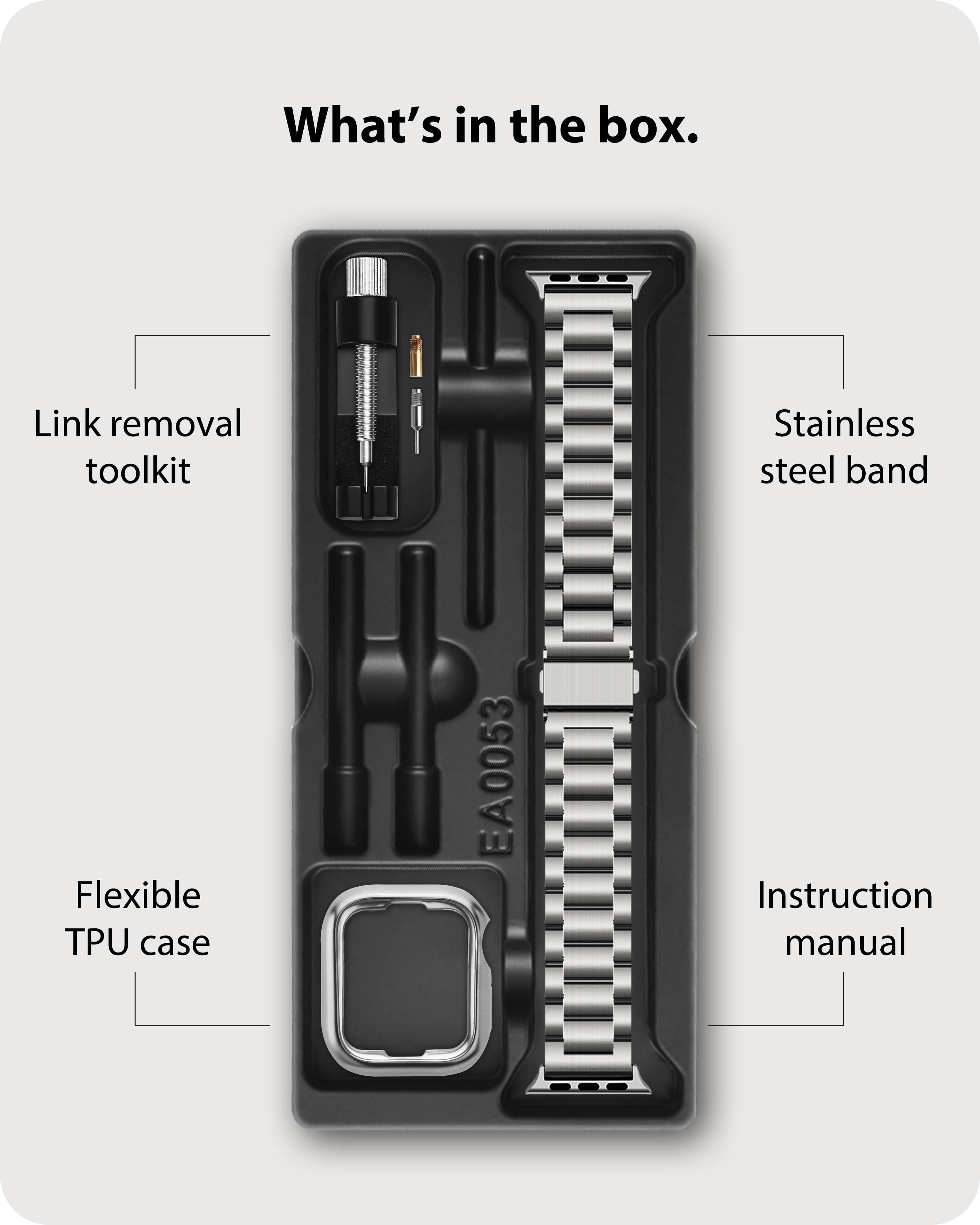 Apple Watch Band | SUS Stainless Steel Metal | Silver Fullmosa