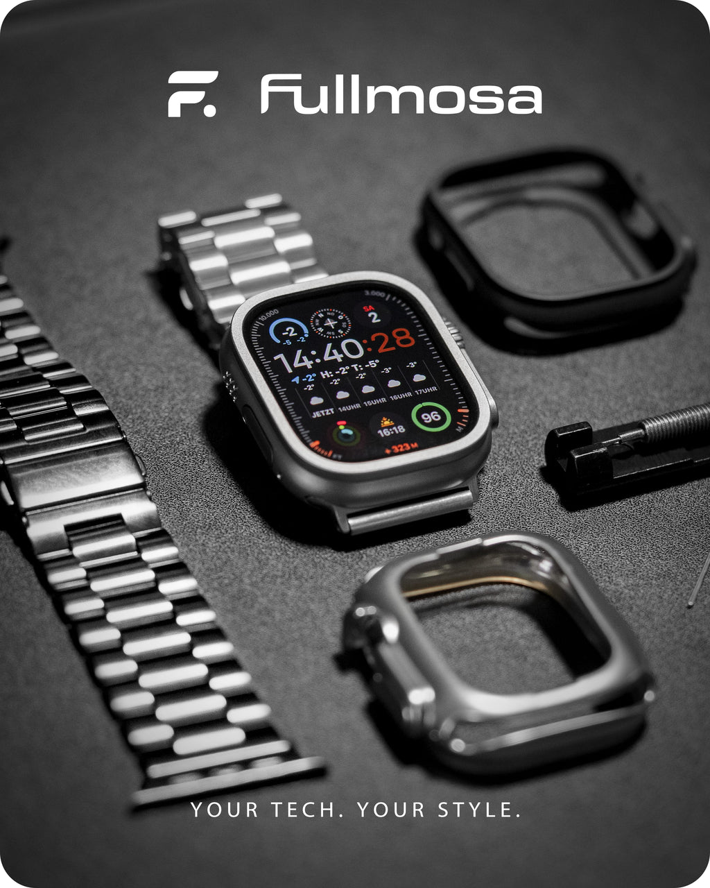 Apple Watch Band | SUS Stainless Steel Metal | Silver Fullmosa