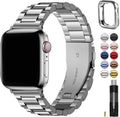 Apple Watch Band | SUS Stainless Steel Metal | Silver Fullmosa 38mm 40mm 41mm(s9/8/7/6/5/4/3/2/1/se3/2/1) / Silver