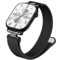 Apple Watch Band | Thin Milanese Loop Strap for Women| Black Fullmosa watch band 42mm(s11/10) 41mm 40mm 38mm / Black