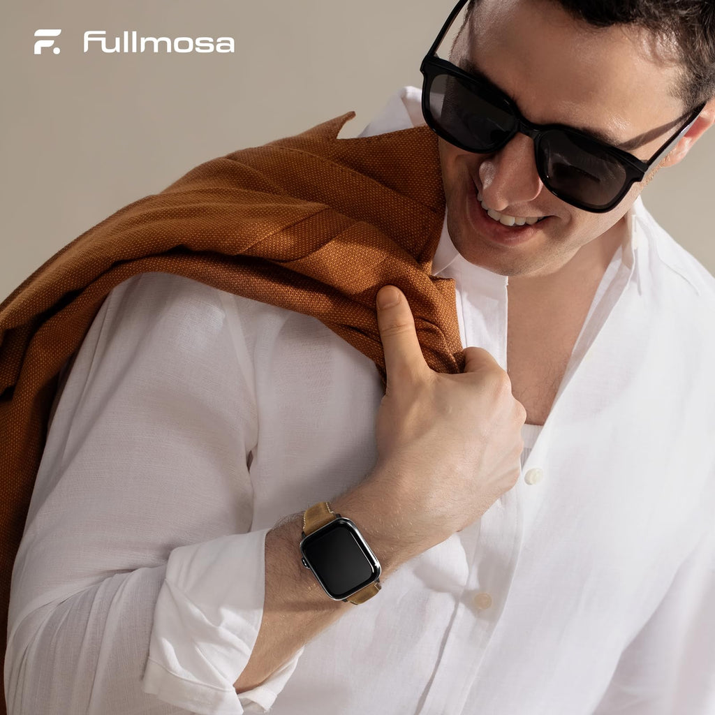 Apple Watch Band | Toffee Brown Leather | OilSkin Fullmosa watch band