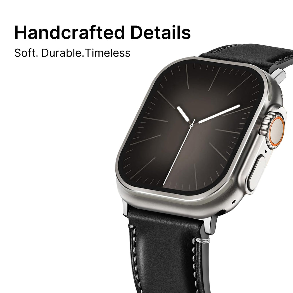 Apple Watch Band | Yola leather Straps | Black Fullmosa watch band