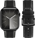 Apple Watch Band | Yola leather Straps | Black Fullmosa watch band 42mm(S11/10)/41mm/40mm/38mm / Black