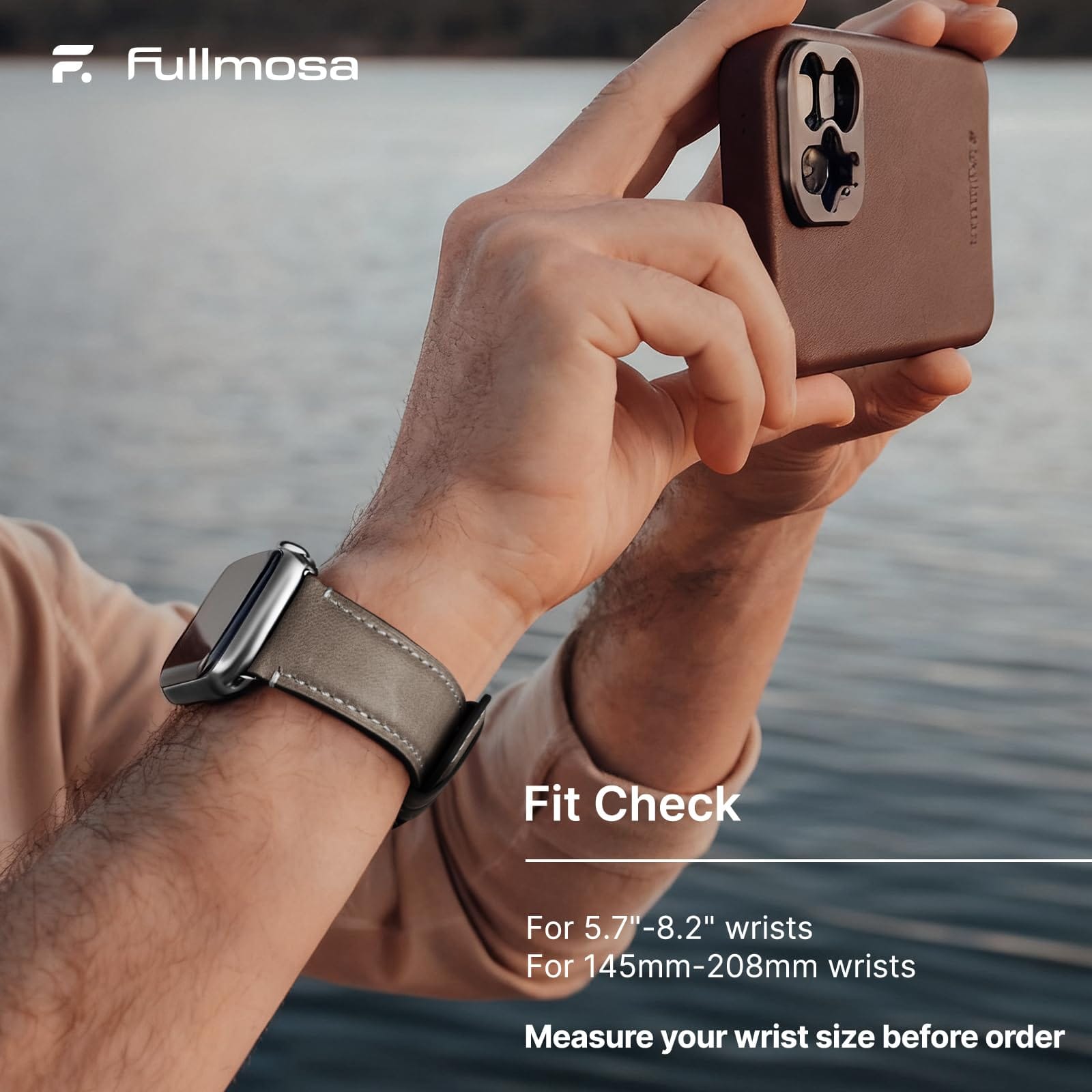 Apple Watch Band | Yola leather Straps | Grey Fullmosa watch band