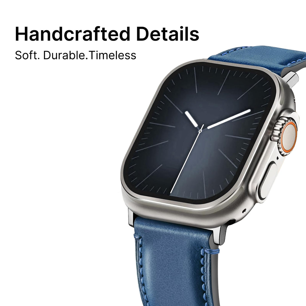 Apple Watch Band | Yola leather Straps | Light Blue Fullmosa watch band
