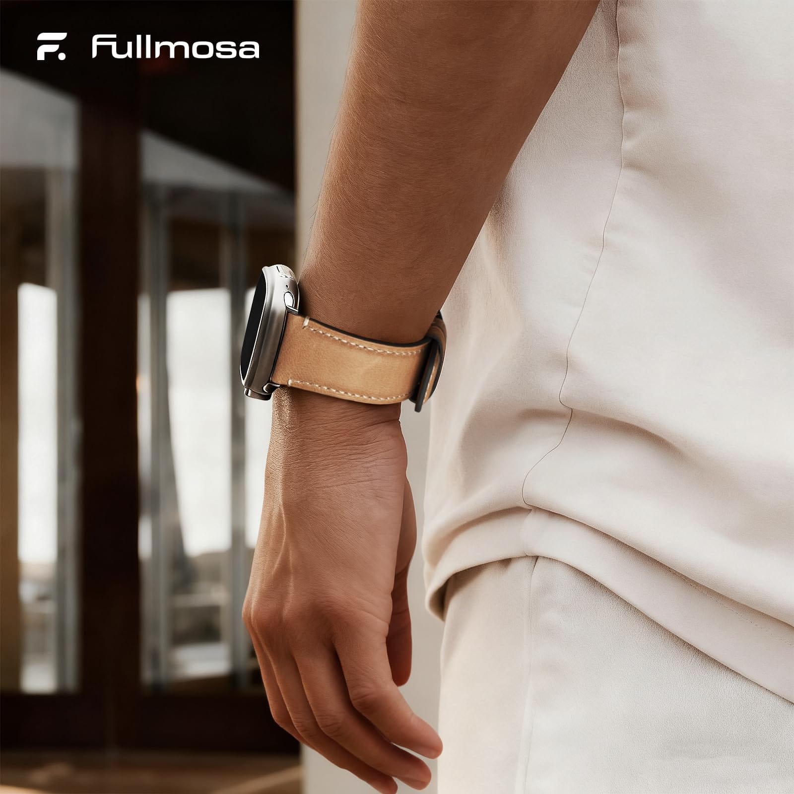 Apple Watch Band | Yola leather Straps | Light Brown Fullmosa watch band