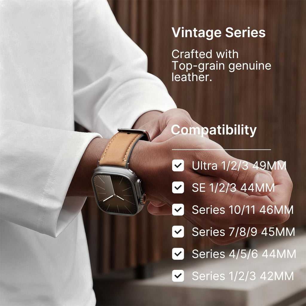 Apple Watch Band | Yola leather Straps | Light Brown Fullmosa watch band