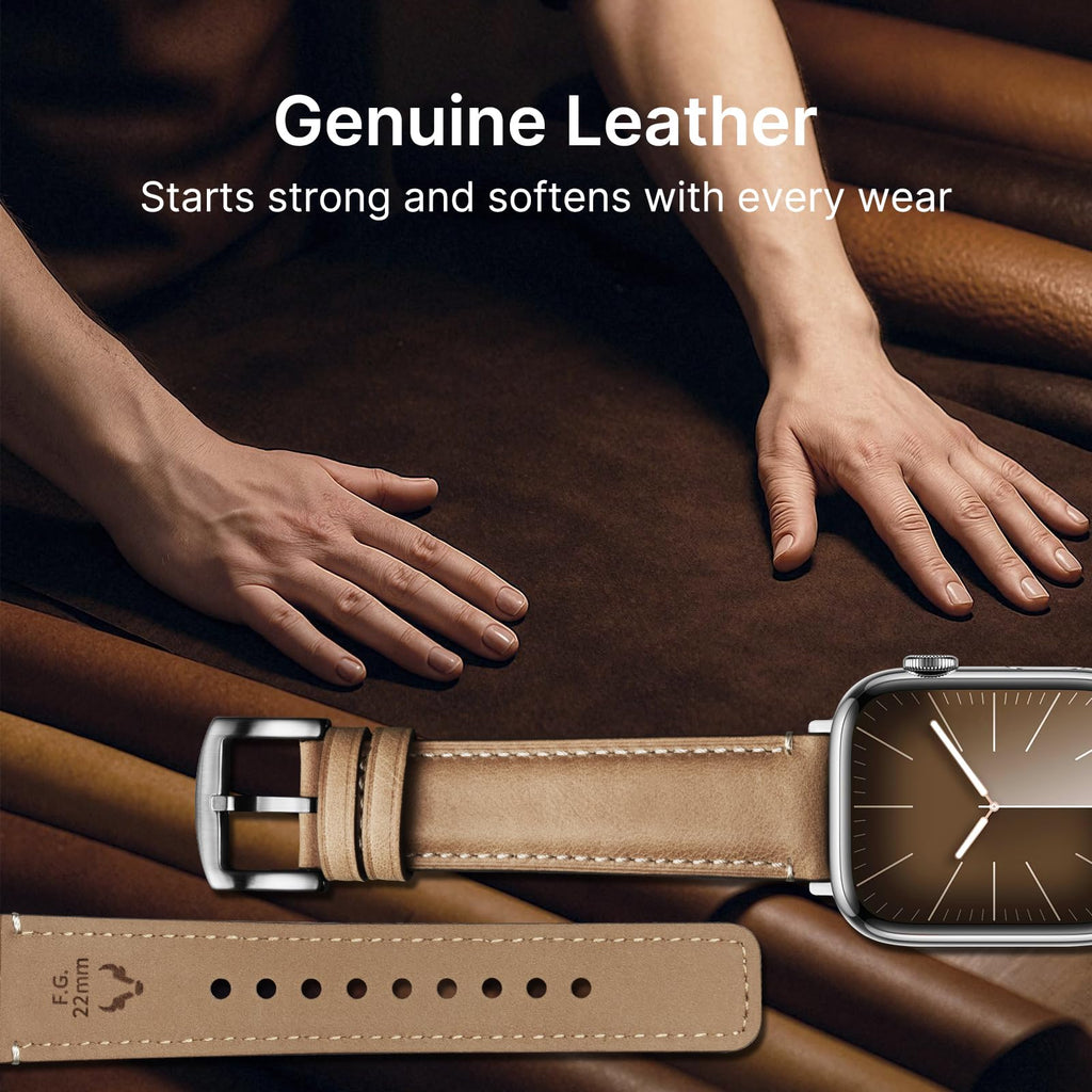Apple Watch Band | Yola leather Straps | Light Brown Fullmosa watch band