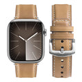 Apple Watch Band | Yola leather Straps | Light Brown Fullmosa watch band 42mm(S11/10)/41mm/40mm/38mm / Silver