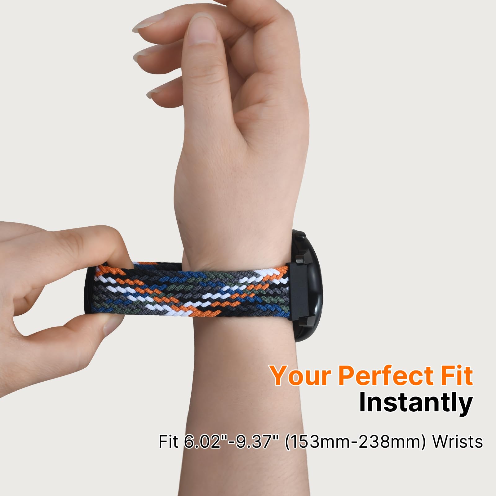 Watch Band | 2 Pack Magnetic Braided Bands | Denim+Black Fullmosa watch band