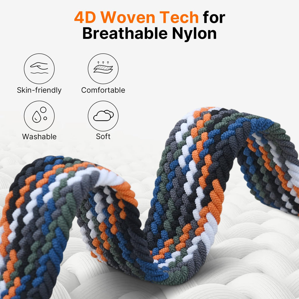 Watch Band | 2 Pack Magnetic Braided Bands | Denim+Black Fullmosa watch band