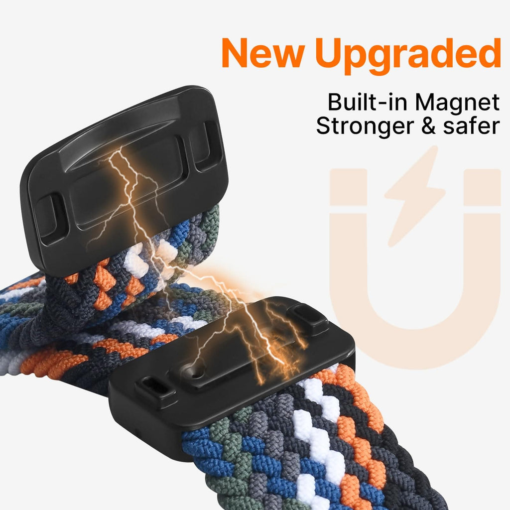 Watch Band | 2 Pack Magnetic Braided Bands | Denim+Black Fullmosa watch band