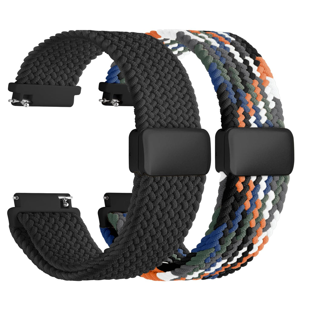 Watch Band | 2 Pack Magnetic Braided Bands | Denim+Black Fullmosa watch band