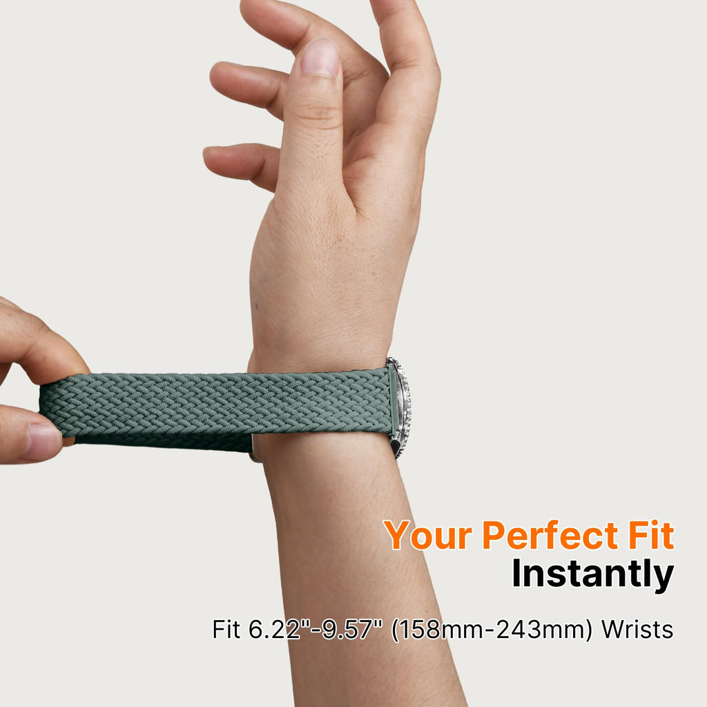 Watch Band | 2 Pack Magnetic Braided Bands | Green/Blue Grey Fullmosa watch band
