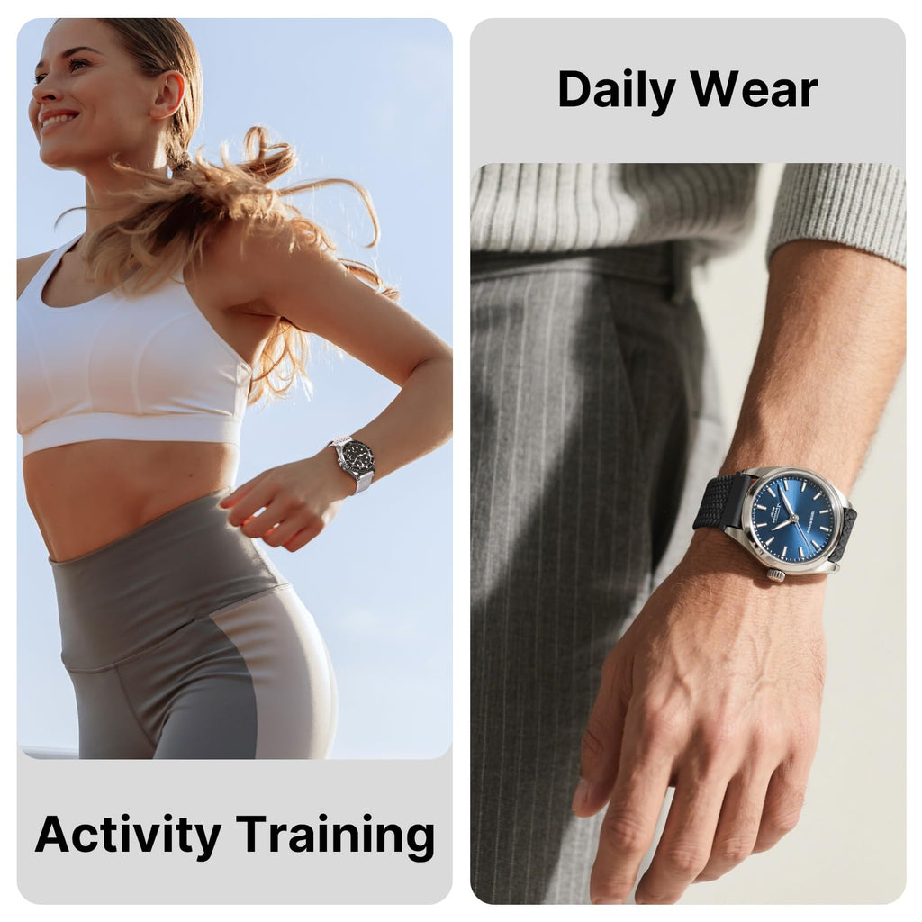 Watch Band | 2 Pack Magnetic Braided Bands | Starlight/Black Fullmosa watch band