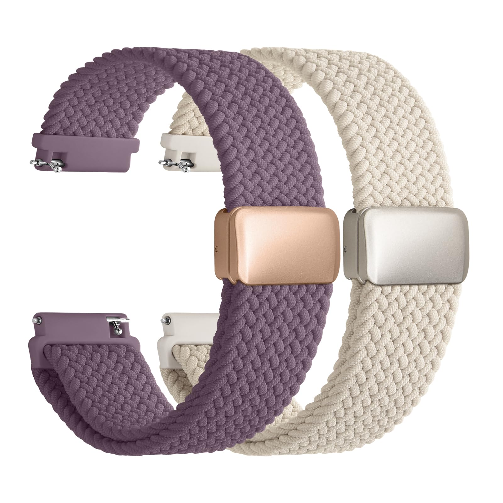 Watch Band | 2 Pack Magnetic Braided Bands | Starlight/Purple Fullmosa watch band