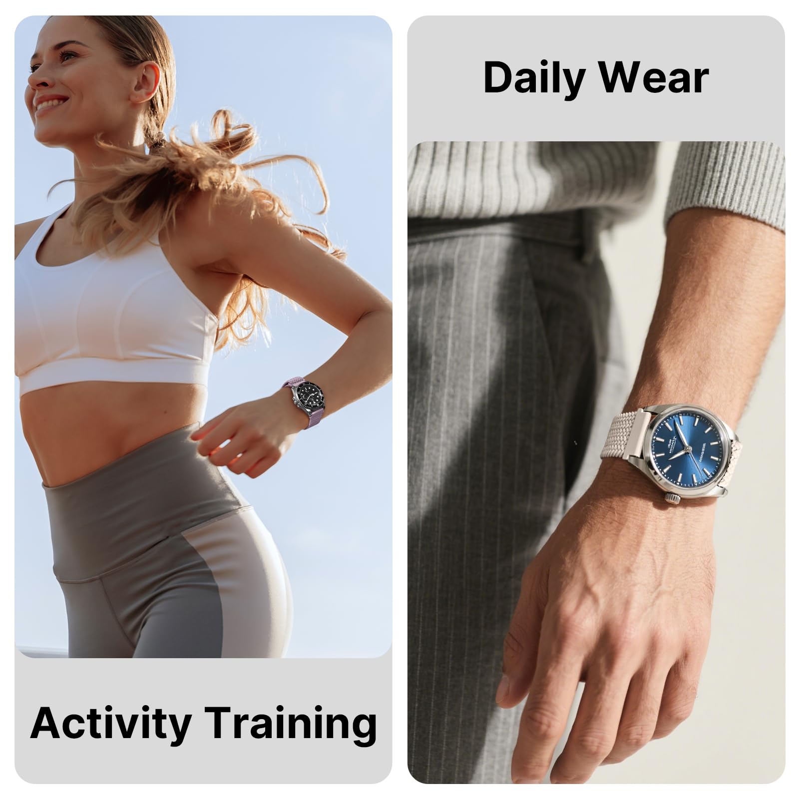 Watch Band | 2 Pack Magnetic Braided Bands | Starlight/Purple Fullmosa watch band