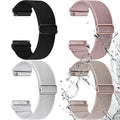 Watch Band | 4 Pack Water-Resistant Nylon Bands | Black/Sand Pink/Starlight/Milk Tea Fullmosa watch band