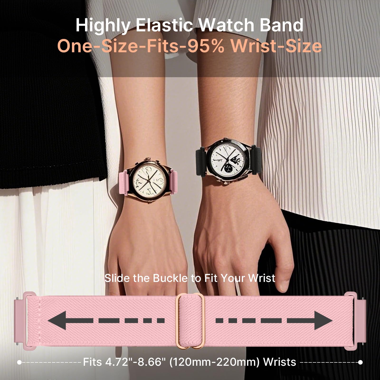 Watch Band | 4 Pack Water-Resistant Nylon Bands | Peppermint/Pink/Pistachios/Coral Fullmosa watch band