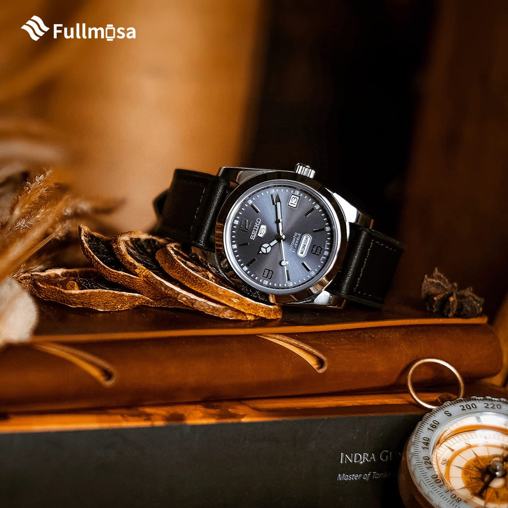 Watch Band | Leather + Silicone Meex Band | Black Fullmosa watch band
