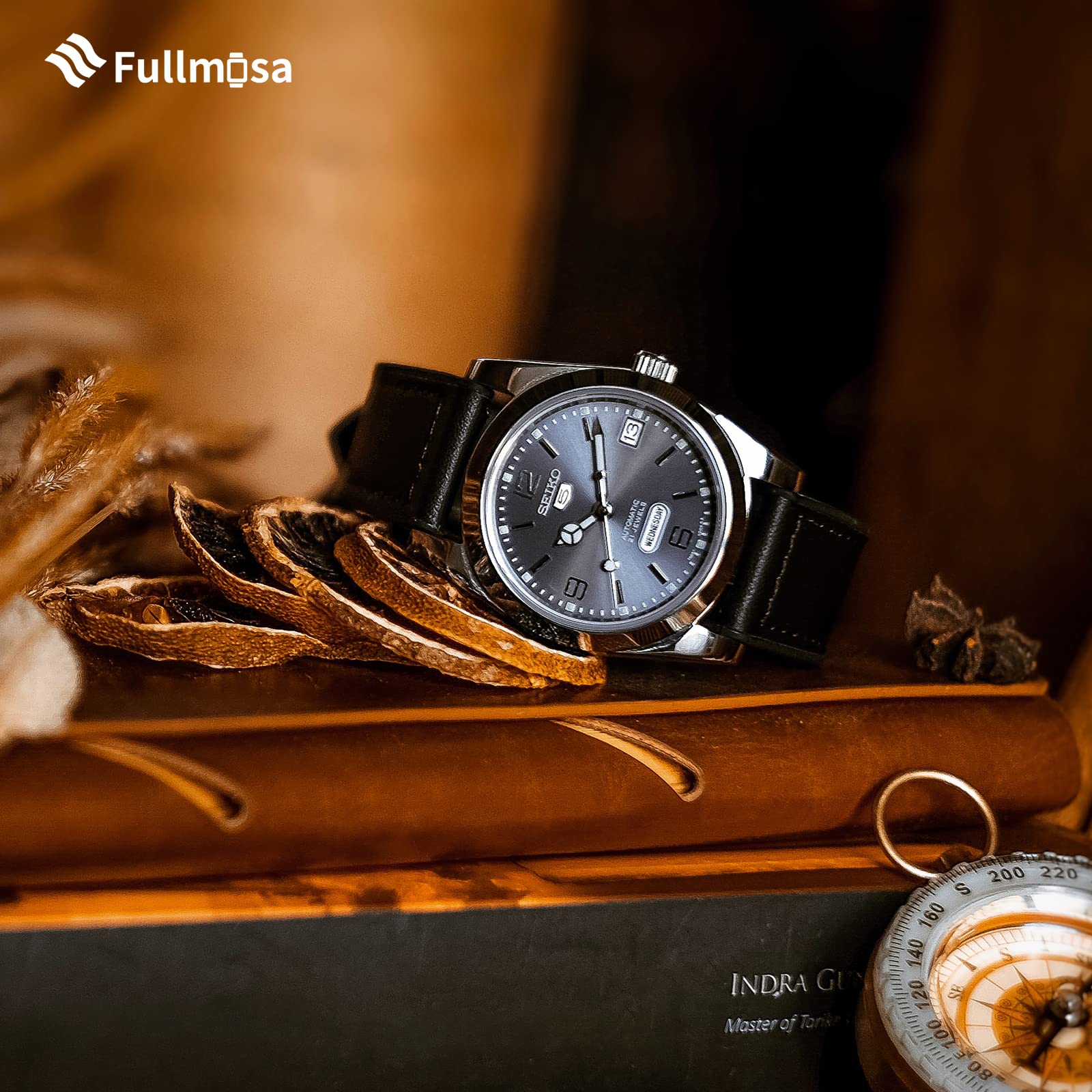 Watch Band | Leather + Silicone Meex Band | Black Fullmosa watch band