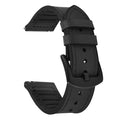 Watch Band | Leather + Silicone Meex Band | Black Fullmosa watch band 22mm / Black