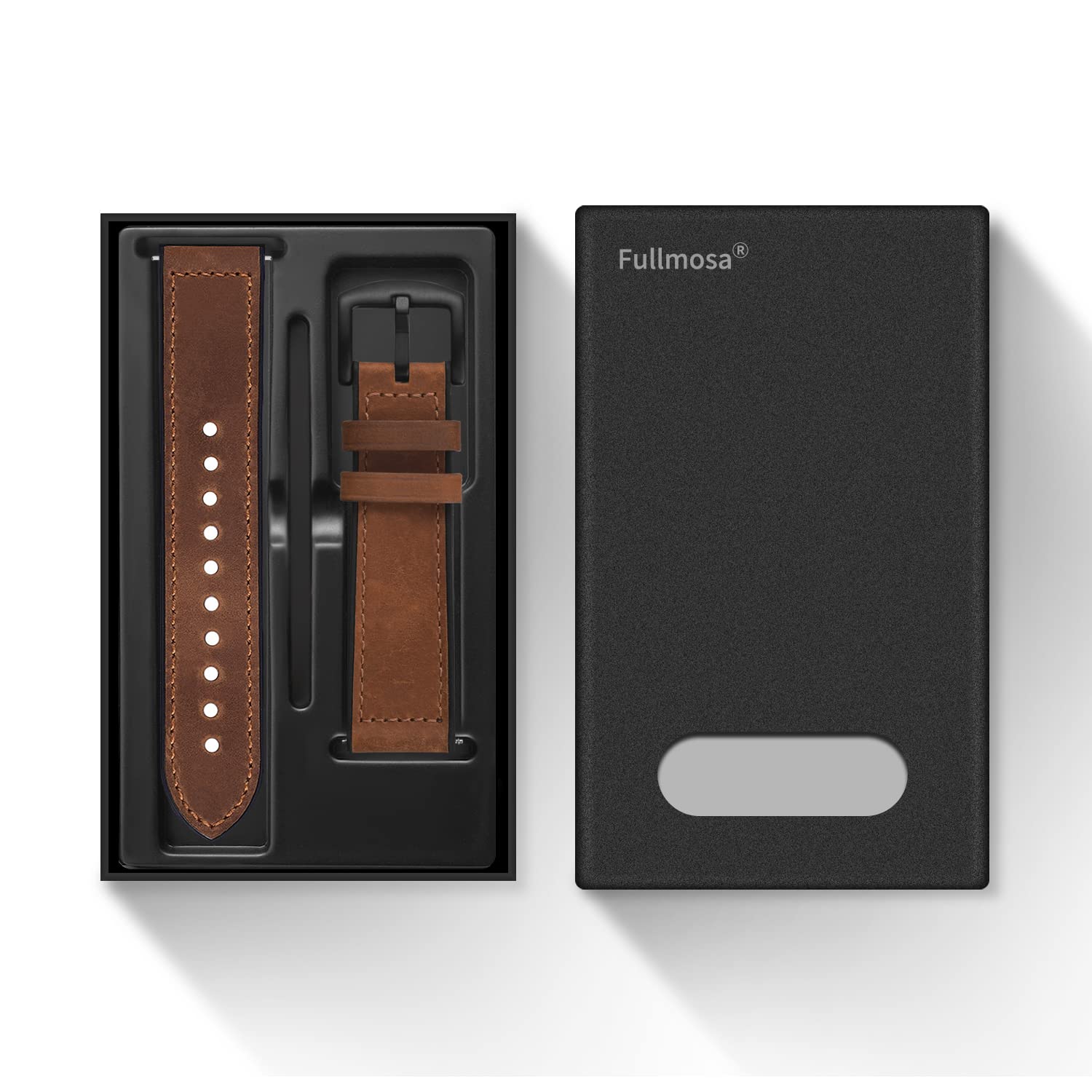 Watch Band | Leather + Silicone Meex Band | Brown Fullmosa watch band
