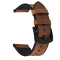 Watch Band | Leather + Silicone Meex Band | Brown Fullmosa watch band 20mm / Black