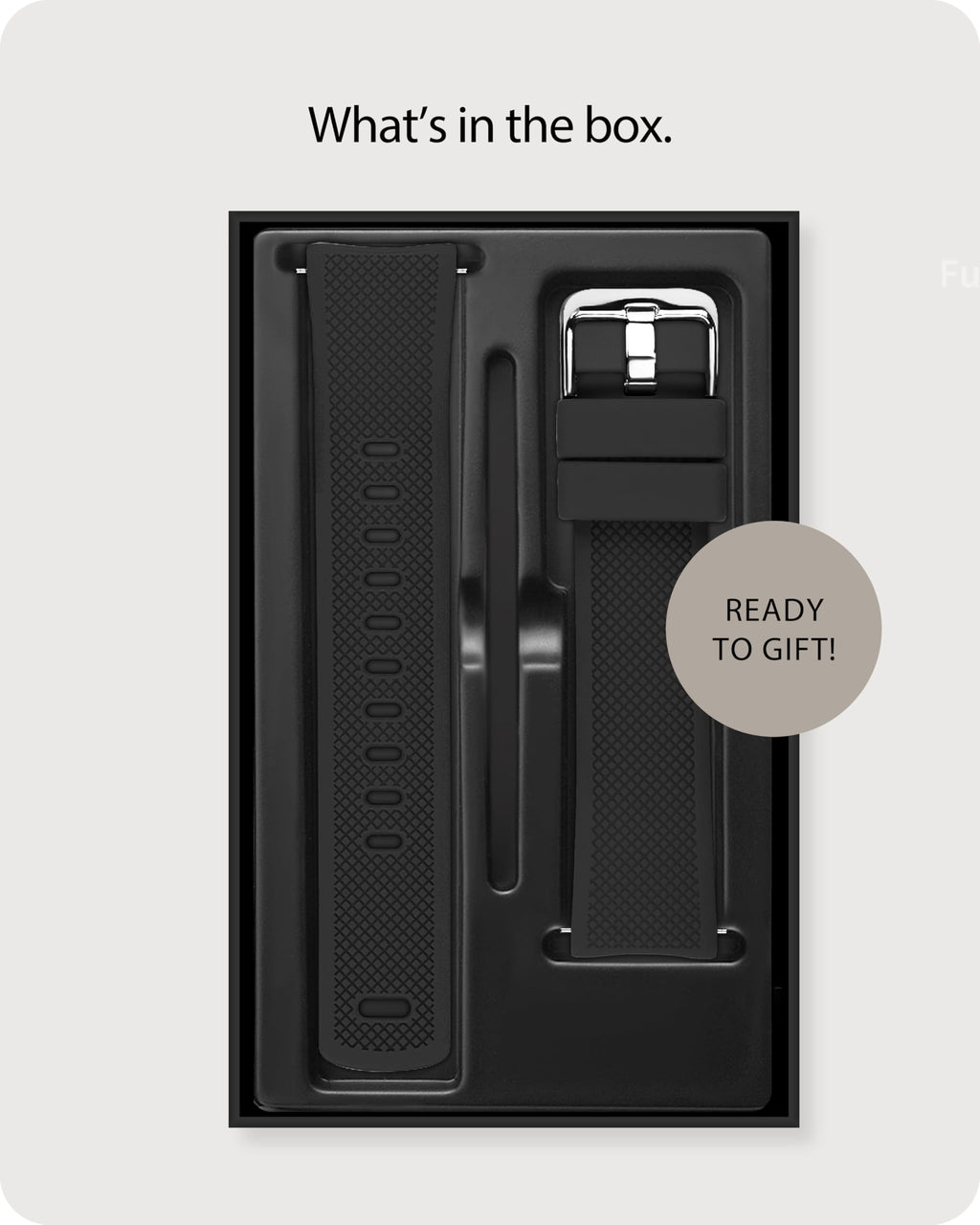 Watch Band | No Gap Black+Orange Silicone Strap | Eco Fullmosa watch band