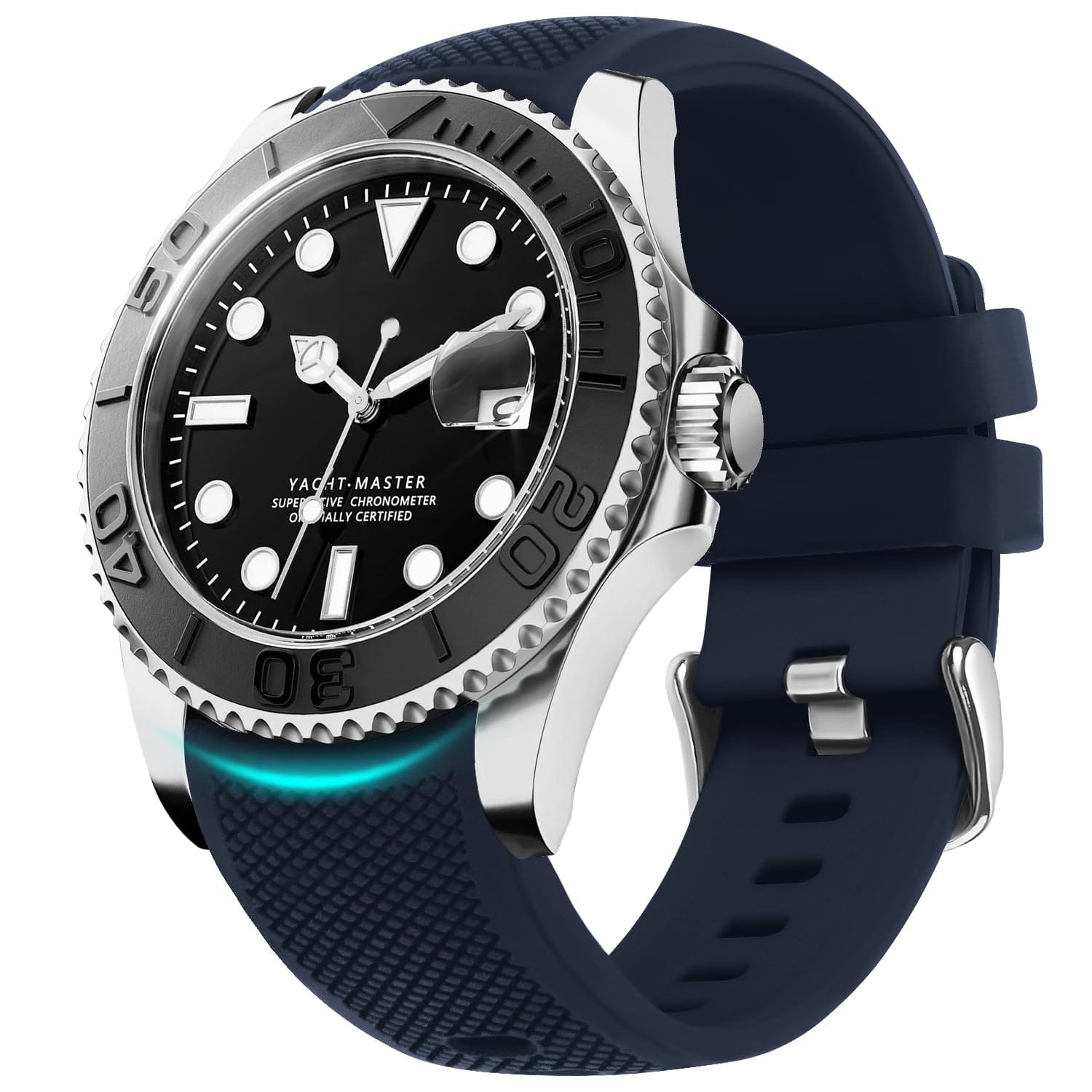 Watch Band | No Gap Blue Silicone Strap | Eco Fullmosa watch band
