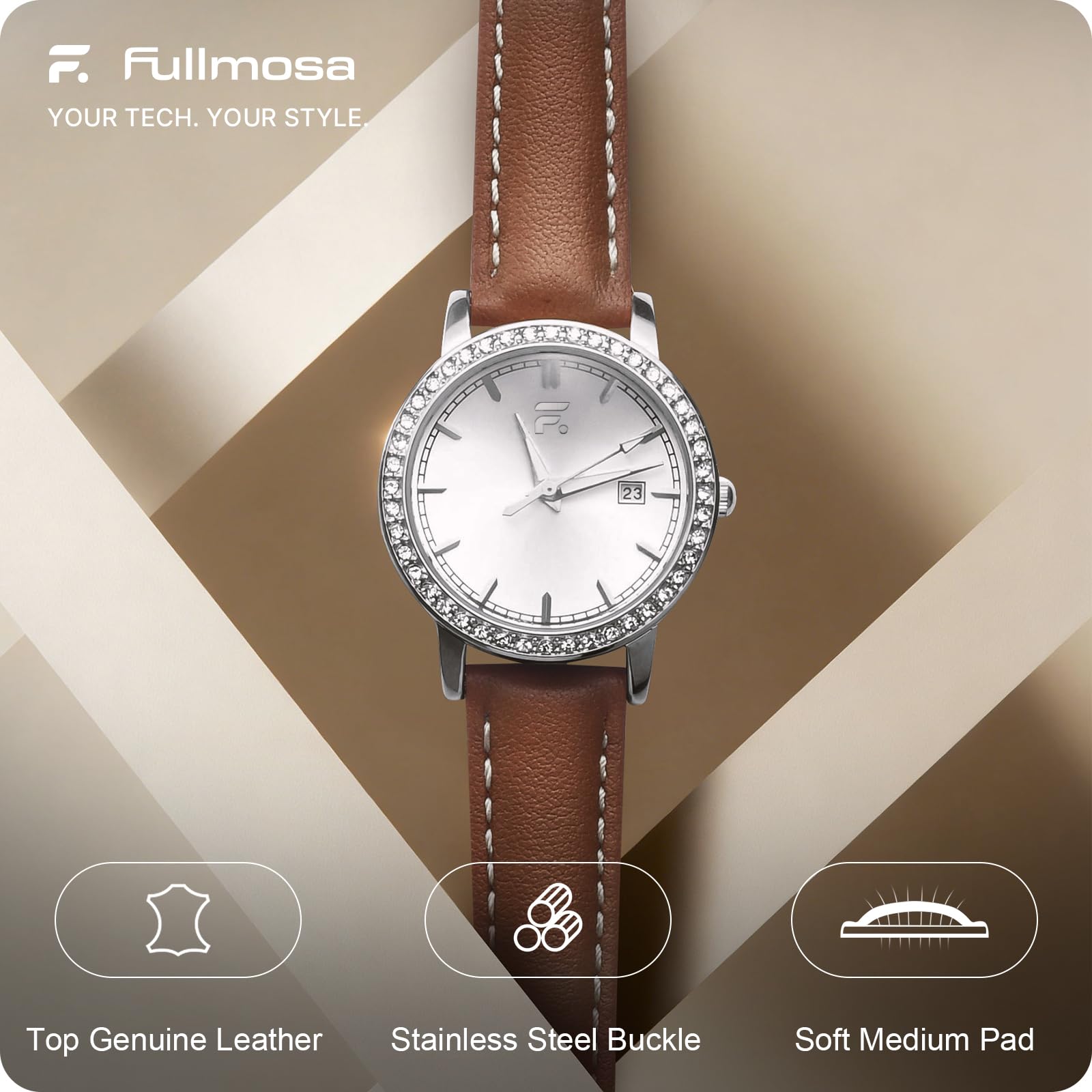 Watch Band | Quick Release Leather Watch Strap | Brown Fullmosa